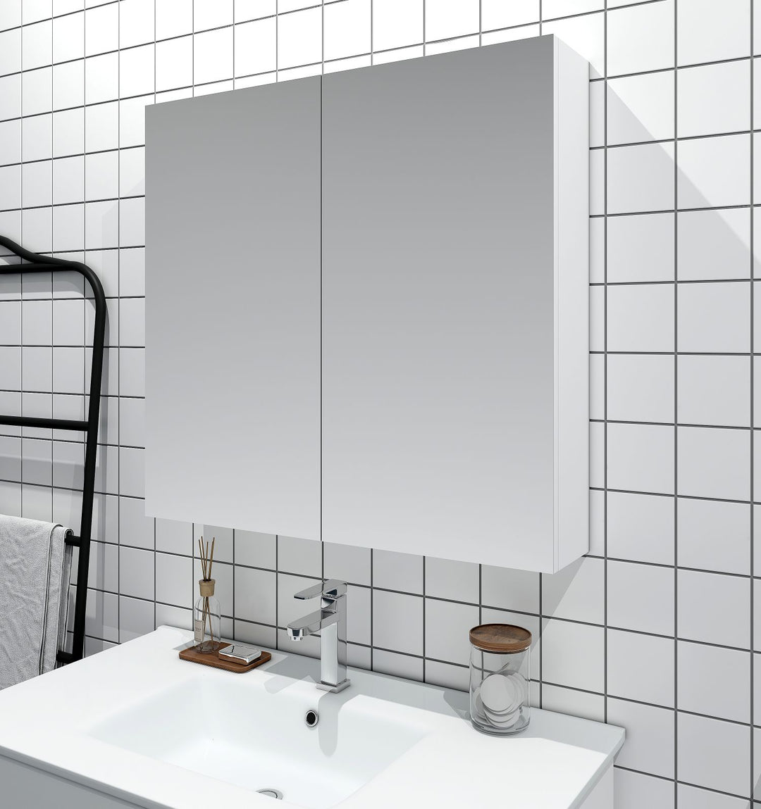 MDF Shaving Cabinet 600mm - Gloss White