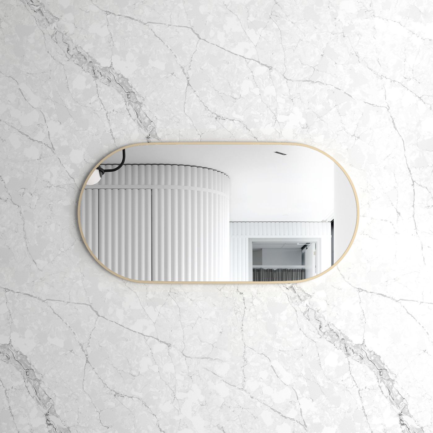 Otti Noosa 1200(W)x600(H) Gold Metal Frame Mirror- Install Horizontal or Vertical