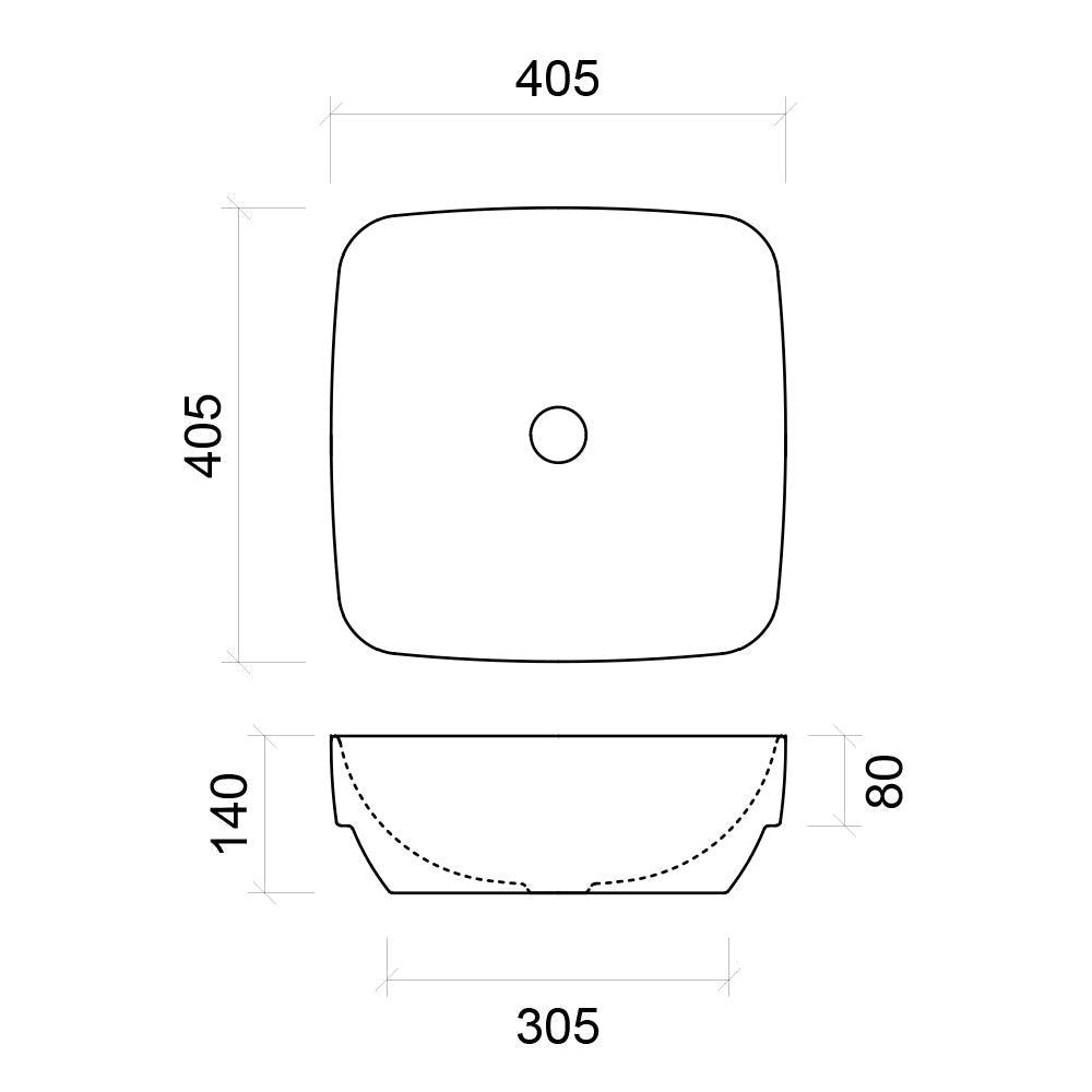 Timberline Addison Ceramic Basin - Ideal Bathroom CentreADD-BS-400-WG-SGloss White