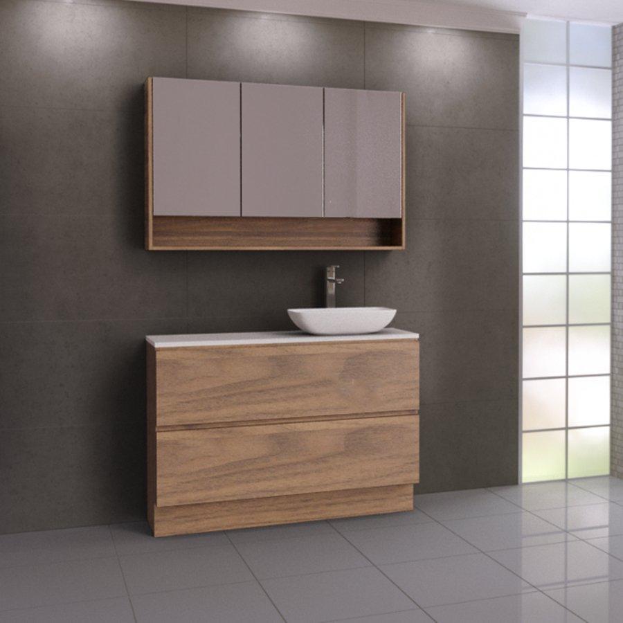 Timberline Billie 1200mm Vanity - Ideal Bathroom CentreBI12MFFreestanding On KickboardSilk SurfaceAbove Counter Top