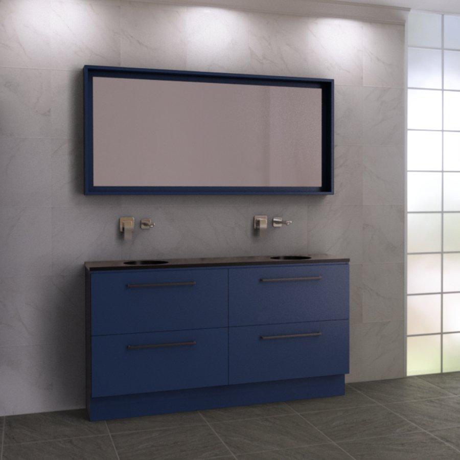 Timberline Billie 1500mm Vanity Double Bowl - Ideal Bathroom CentreBI152SFFreestanding On KickboardCeasarstoneAbove Counter Top
