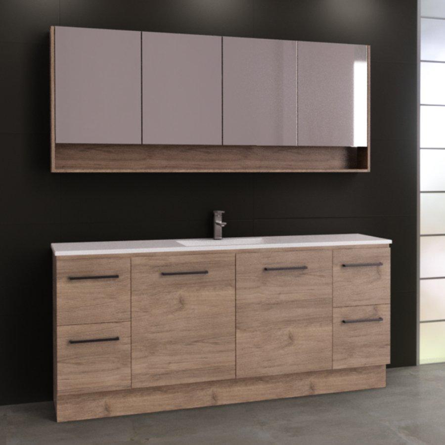 Timberline Nevada 1800mm Vanity Single Bowl - Ideal Bathroom CentreN181RFFreestanding On KickboardRegal Acrylic Top