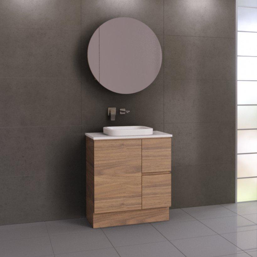 Timberline Nevada 750mm Vanity - Ideal Bathroom CentreN75MFFreestanding On KickboardStone Top