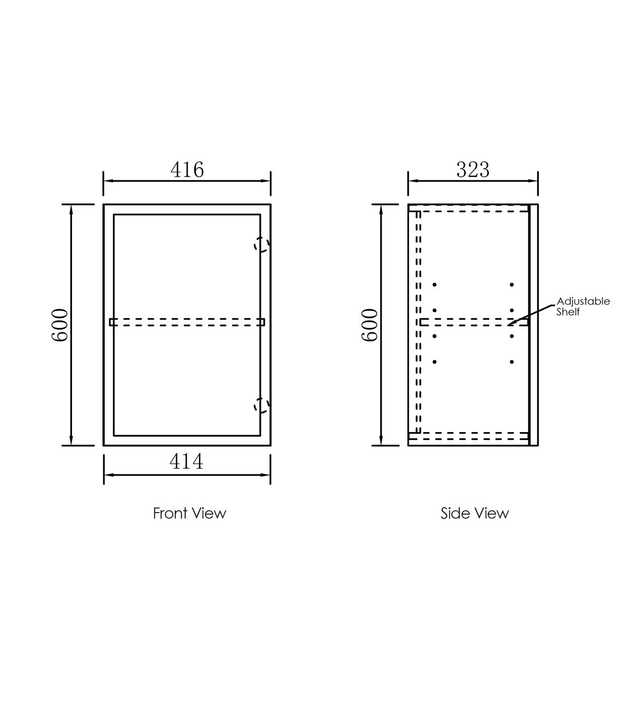 Otti Hampshire Laundry 415 White Wall Cabinet