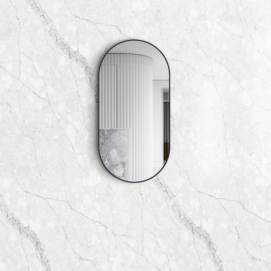 Otti Noosa 900(H)x450(W) Black Metal Frame Mirror