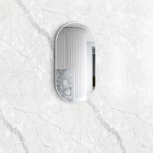 Otti Noosa 900(H)x450(W) White Metal Frame Mirror