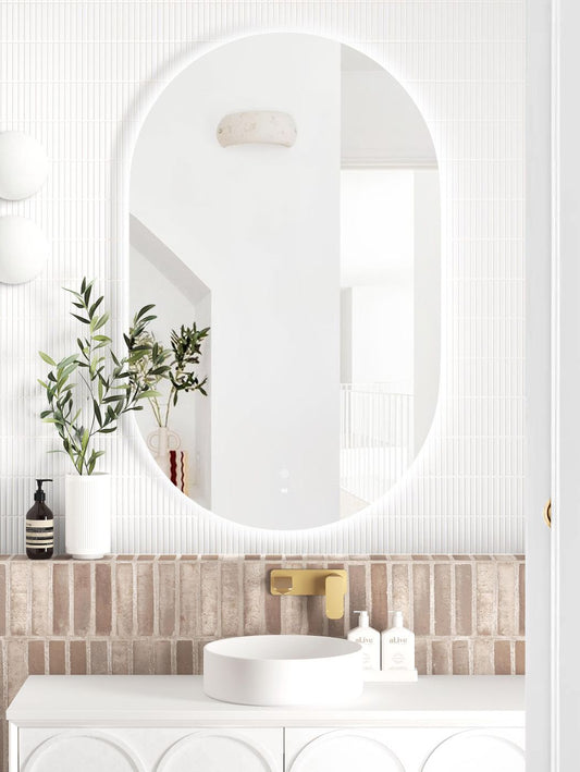 Otti LED Noosa 900(H)x600(W) Frameless Mirror - Install Horizontal or Vertical