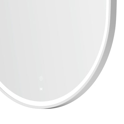 Otti LED Noosa 900(H)x600(W) White Metal Frame Mirror- Install Horizontal or Vertical