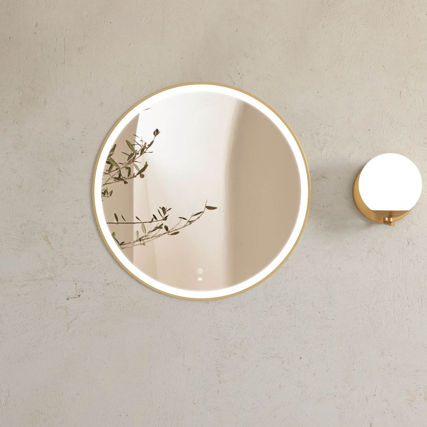 Otti LED Bondi 800mm Gold Metal Frame Mirror