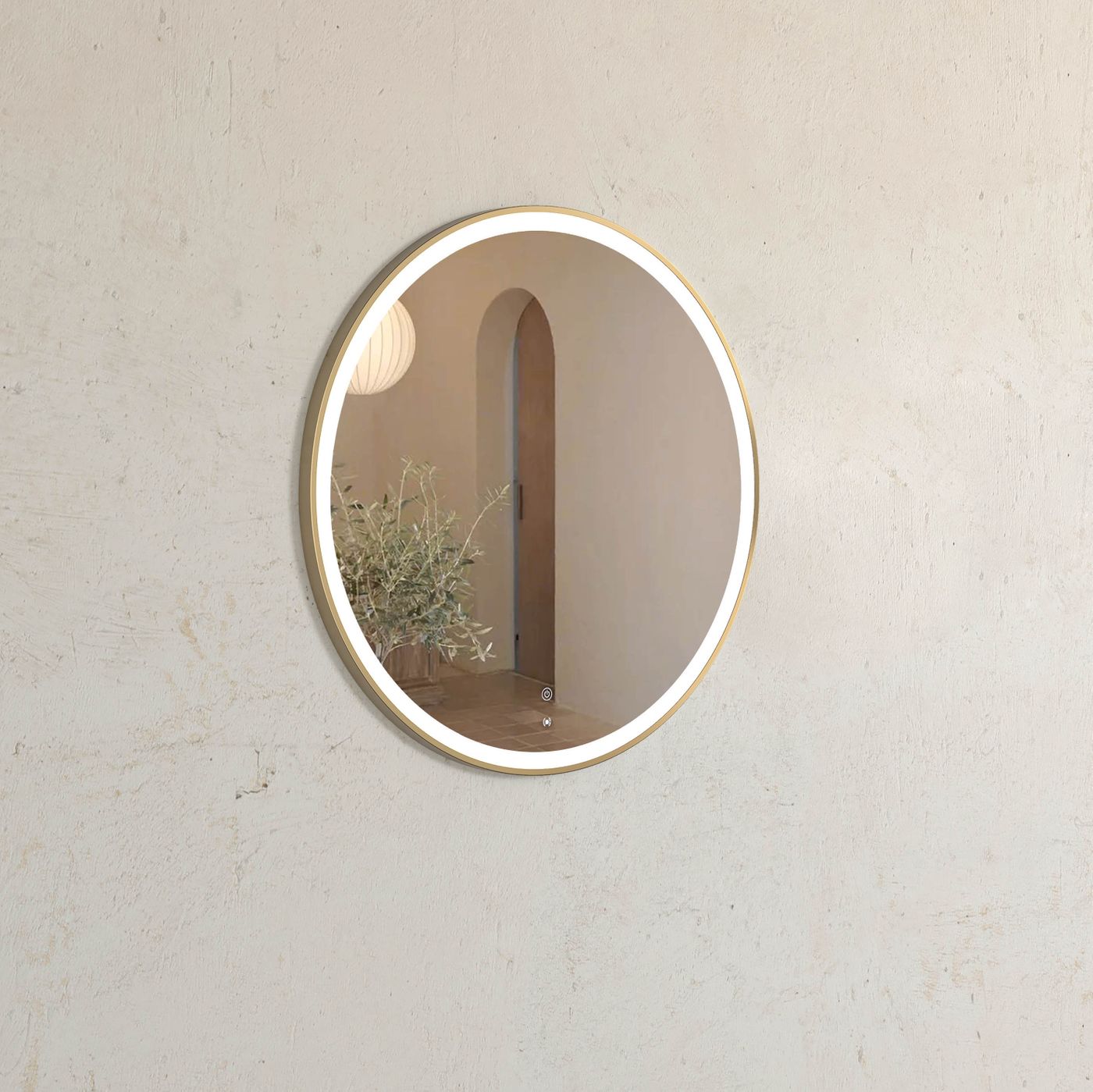 Otti LED Bondi 800mm Gold Metal Frame Mirror