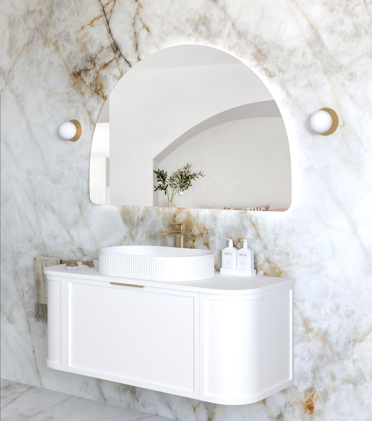Otti LED Moonlight Archie 1000(H)x1500(W) Frameless Mirror