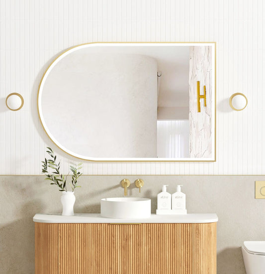 Otti LED Archie 1200(H)x800(W) Gold Metal Frame Mirror