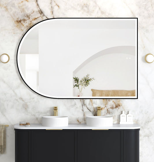 Otti LED Archie 1500(H)x1000(W) Black Metal Frame Mirror