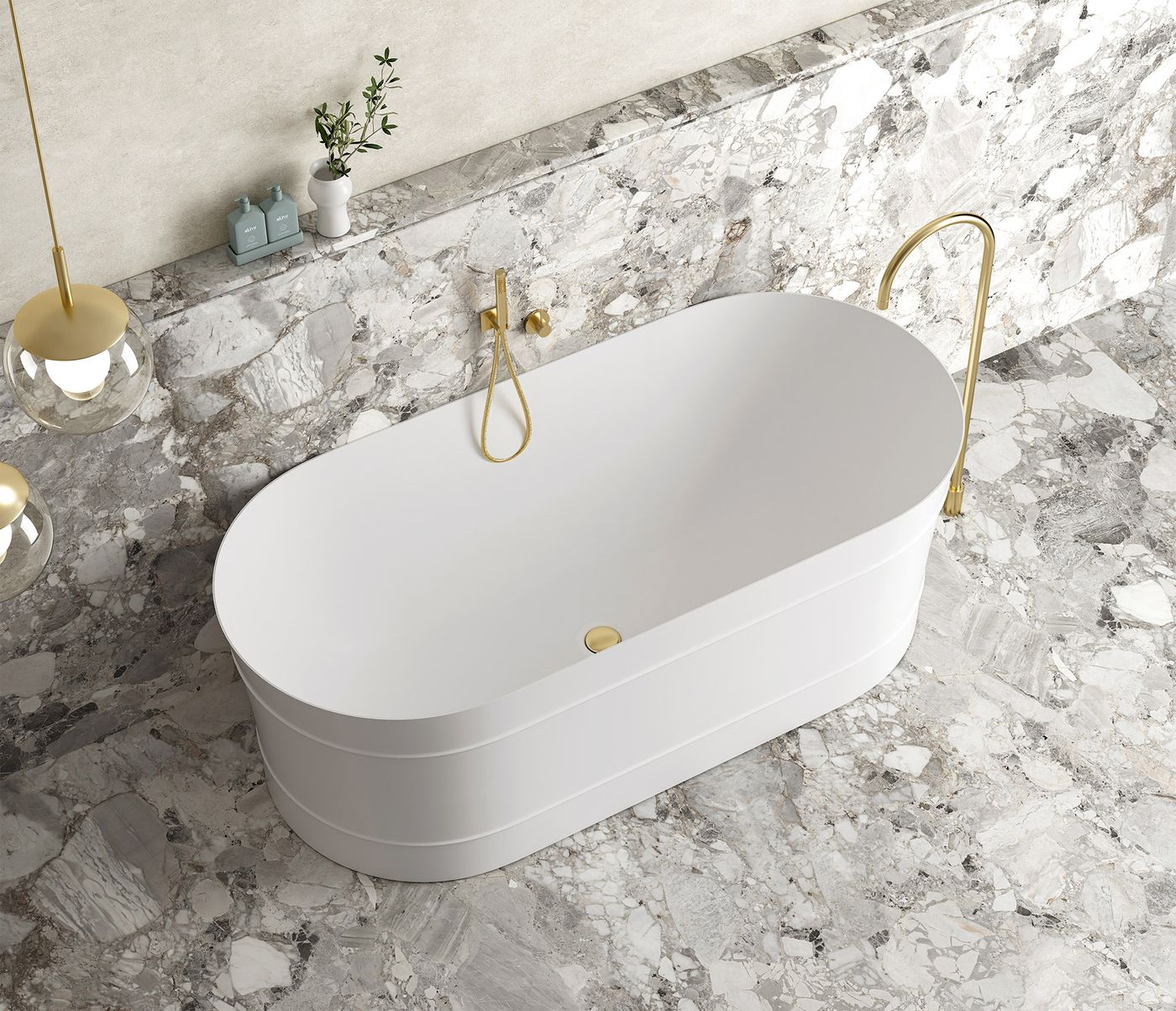 Otti Attica Bondi 1500 Matte White Bath