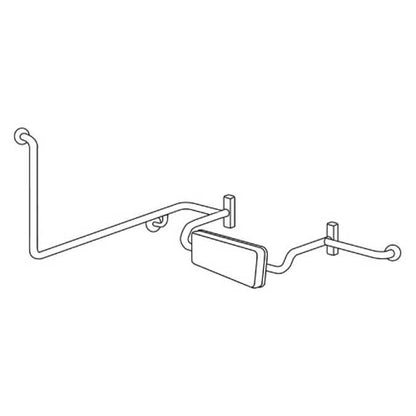 Metlam Lh & Rh 90° Grab Rail & Vandal Proof Backrest Set