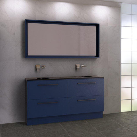 Timberline Billie 1500mm Vanity Double Bowl - Ideal Bathroom CentreBI152SFFreestanding On KickboardCeasarstoneAbove Counter Top