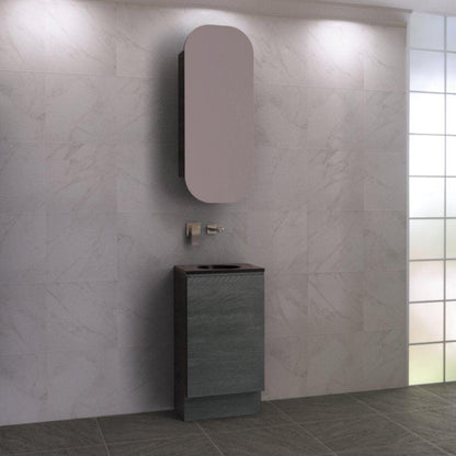 Timberline Billie 450mm Vanity - Ideal Bathroom CentreBI45SFFreestanding On KickboardCeasarstoneAbove Counter Top