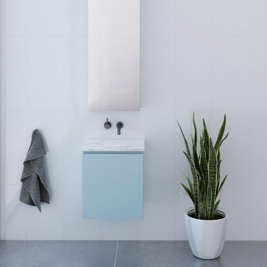 Timberline Billie 450mm Vanity - Ideal Bathroom CentreBI45SWWall HungCeasarstoneAbove Counter Top