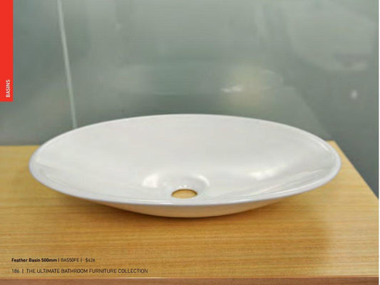 Timberline Feather 510*355mm Basin - Ideal Bathroom CentreBAS50FE