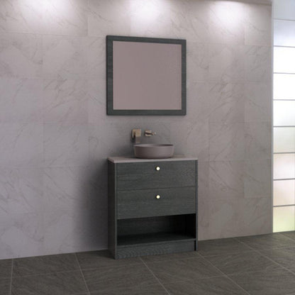 Timberline Karlie 800mm Vanity - Ideal Bathroom CentreKA80MFFreestanding On KickboardSilk Surface Stone Top