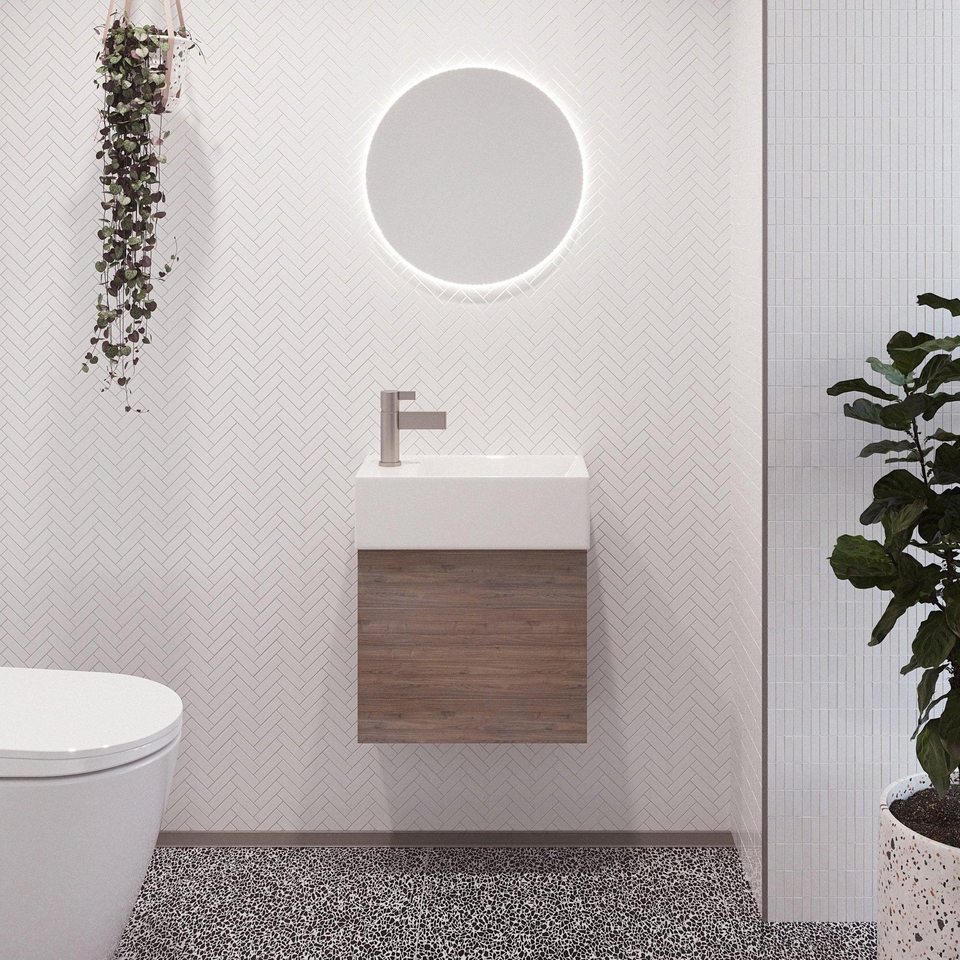 Timberline Lottie 480mm Small Space Vanity - Ideal Bathroom CentreLO48LWWall Hung