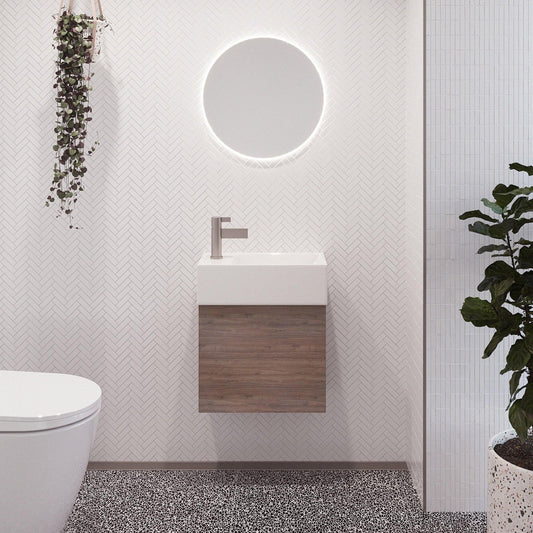 Timberline Lottie 480mm Small Space Vanity - Ideal Bathroom CentreLO48LWWall Hung