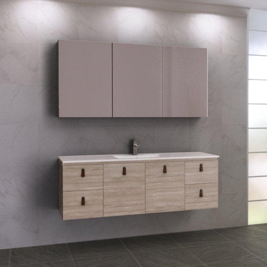 Timberline Nevada 1500mm Vanity Single Bowl - Ideal Bathroom CentreN151AWWall HungAlpha Ceramic Top