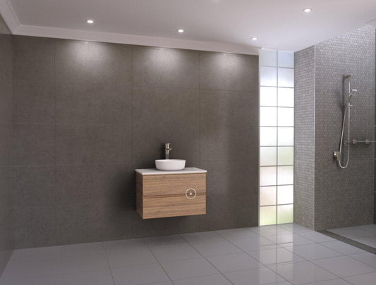 Timberline Nevada Plus 750mm Wall Hung Vanity with Silk Surface Top & White Gloss Ceramic Basin - Ideal Bathroom CentreNEVP-V-750-C-SSA-W