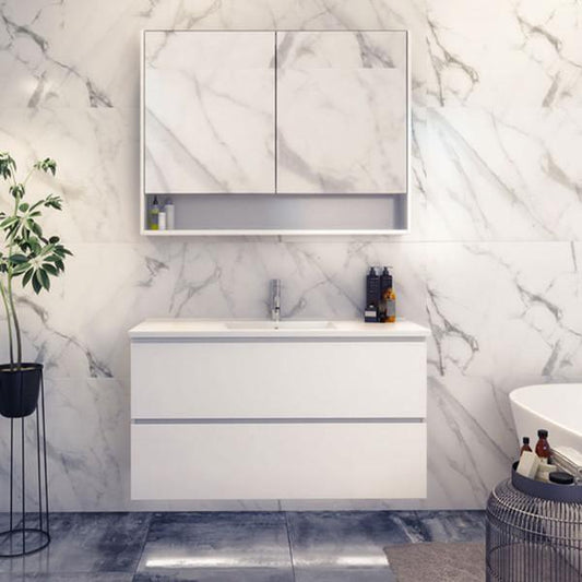 Timberline Nevada Plus 900mm Wall Hung Vanity - Ideal Bathroom CentreNP90AW