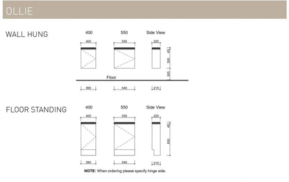 Timberline Ollie Small Space Vanity - Ideal Bathroom CentreOL40NW400mmWall Hung
