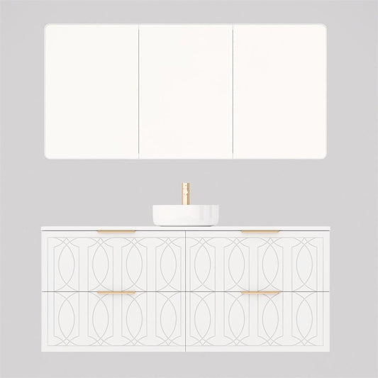 Timberline Southerland House 1500mm Vanity Single Bowl - Ideal Bathroom CentreSHC-V-1500-C-SSA-WRegencyWall HungSliksurface