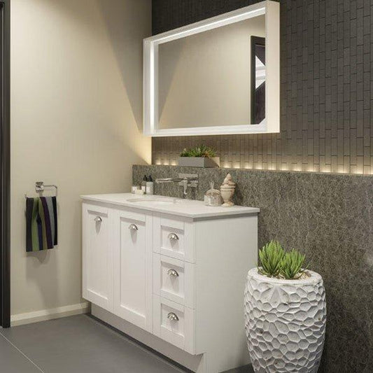 Timberline Victoria 1200mm Freestanding Vanity with Stone Top - Ideal Bathroom CentreV12SF-U