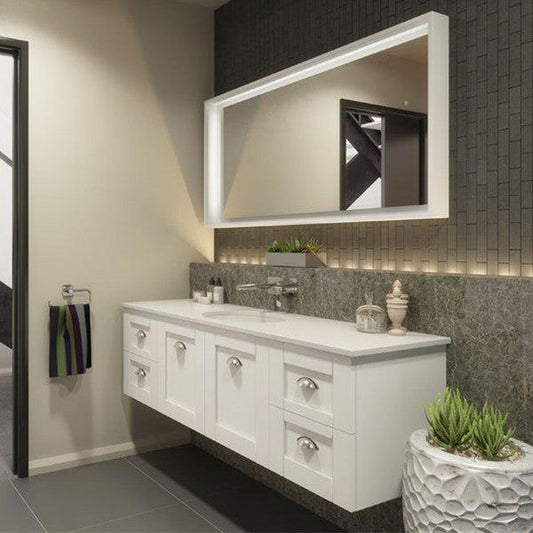 Timberline Victoria 1500mm Wall Hung Vanity with Stone Top - Ideal Bathroom CentreV151SW-U